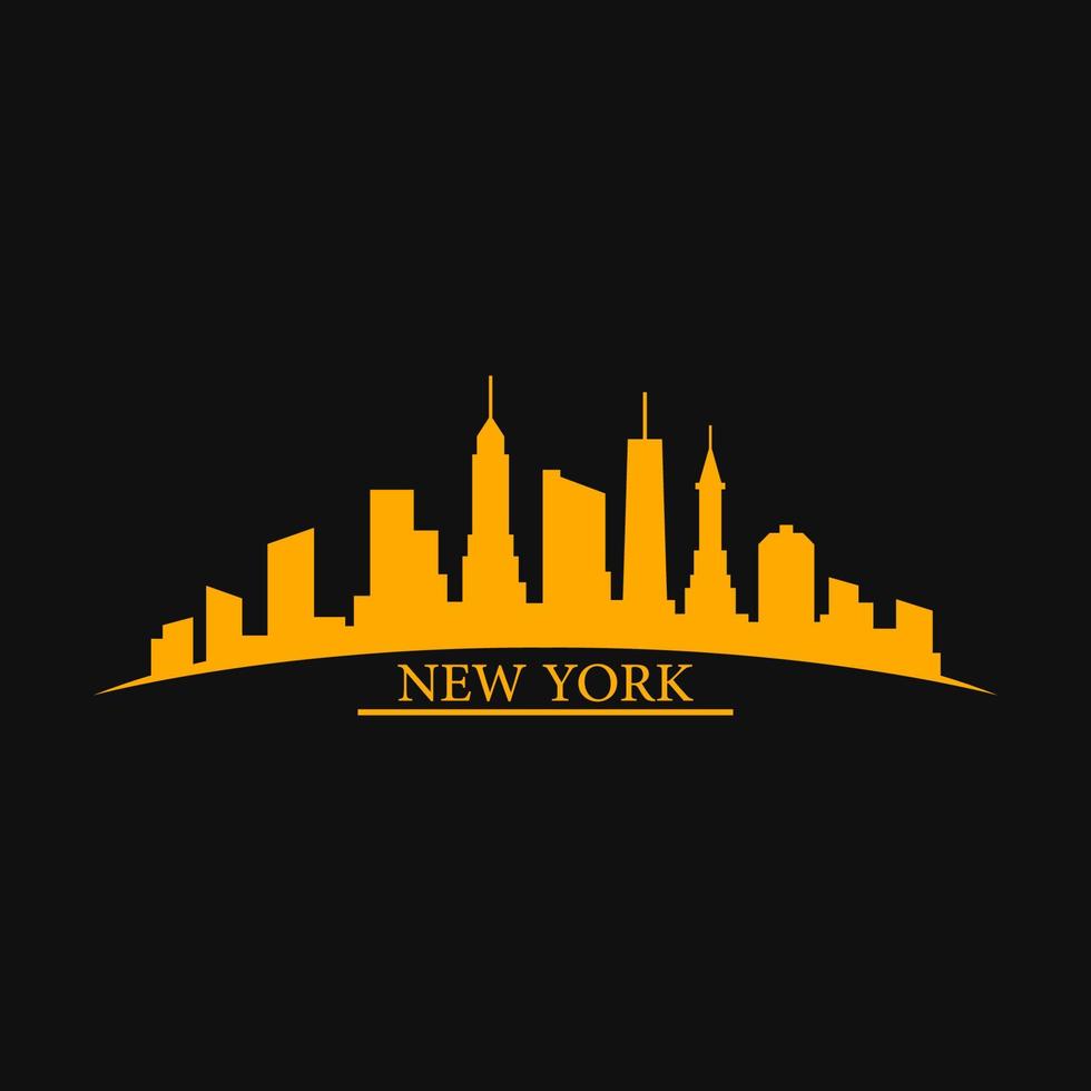 skyline de nova york ilustrado vetor