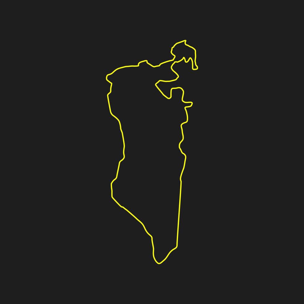 mapa do bahrein ilustrado vetor