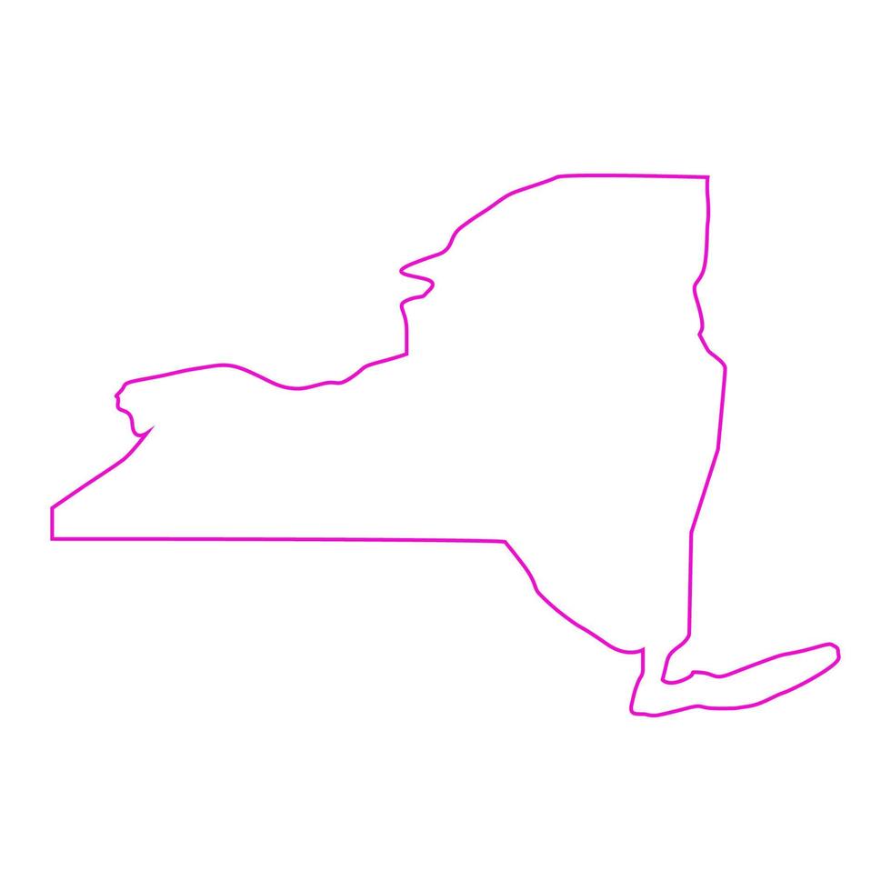 mapa de nova york ilustrado vetor