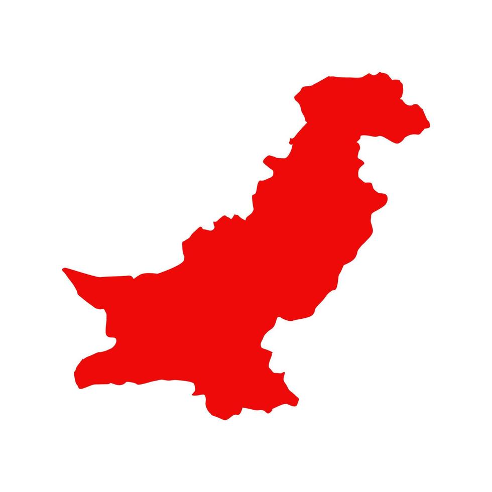 mapa ilustrado do Paquistão vetor
