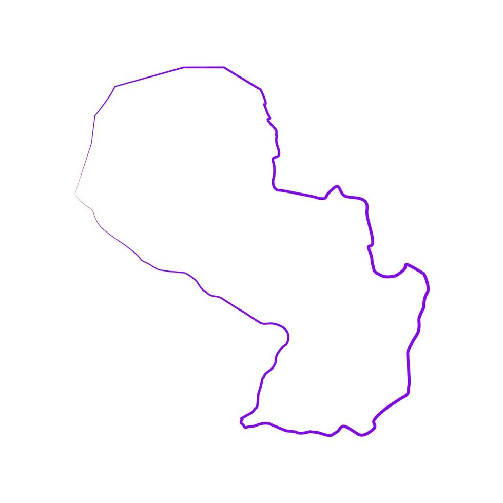 mapa ilustrado do paraguai vetor