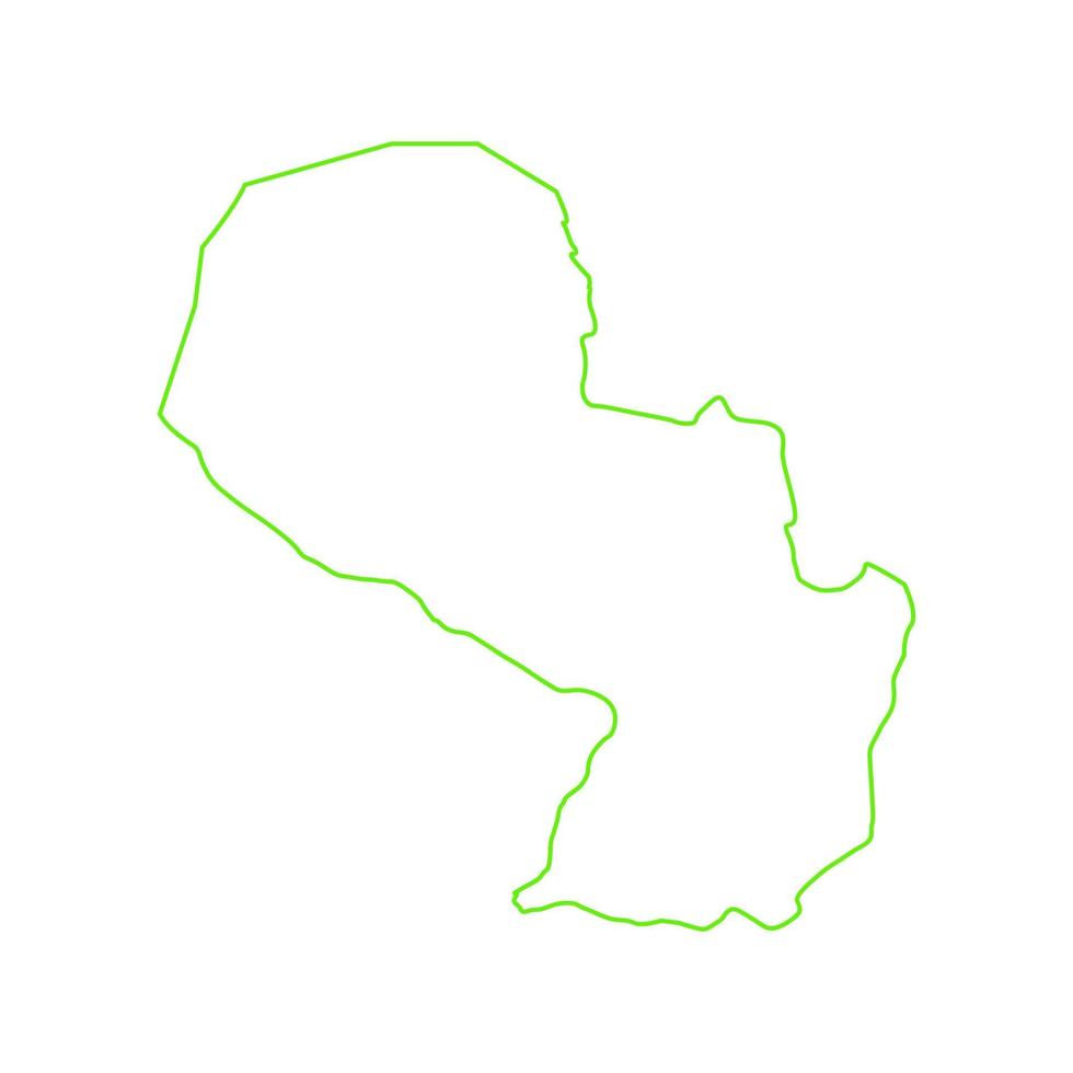 mapa ilustrado do paraguai vetor