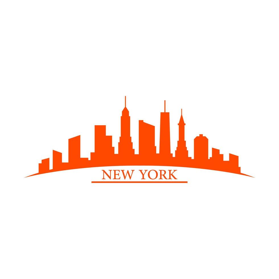 skyline de nova york ilustrado vetor