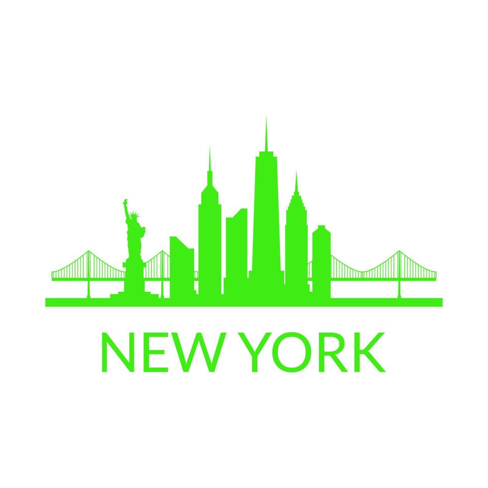 skyline de nova york ilustrado vetor