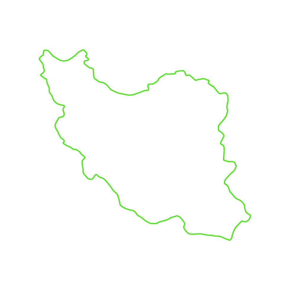 mapa ilustrado do irã vetor