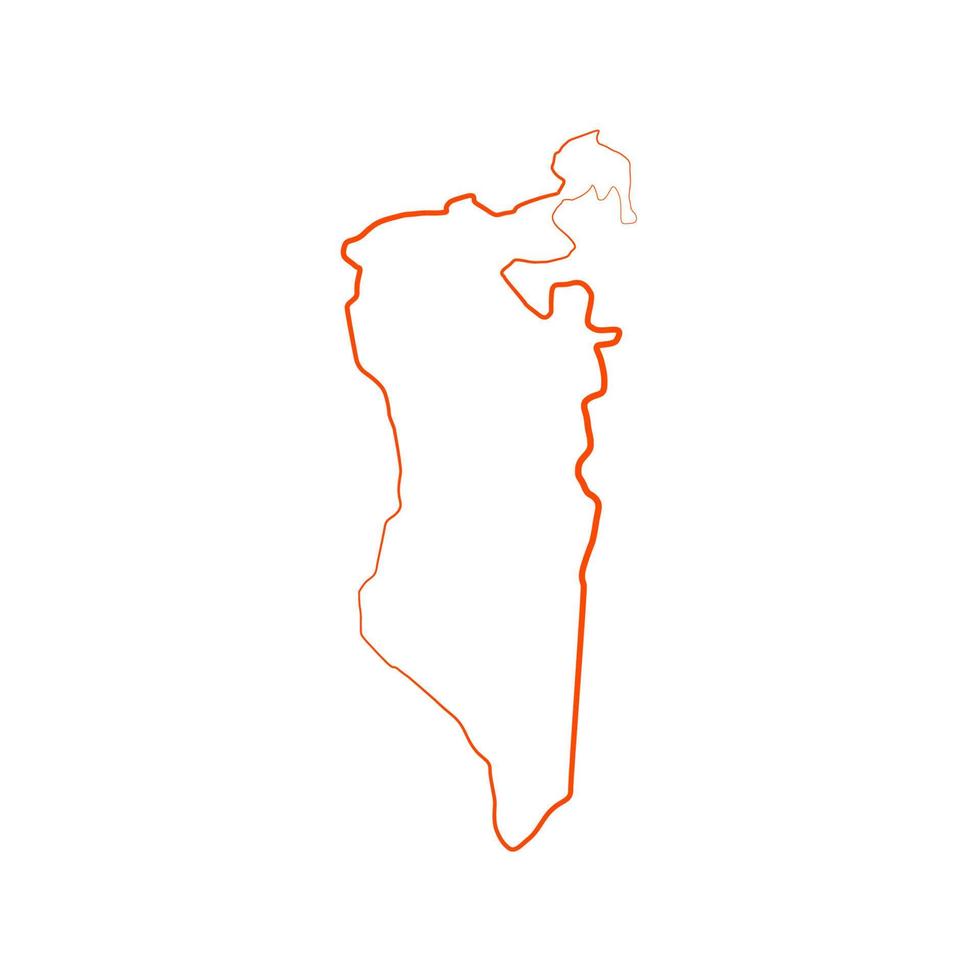 mapa do bahrein ilustrado vetor