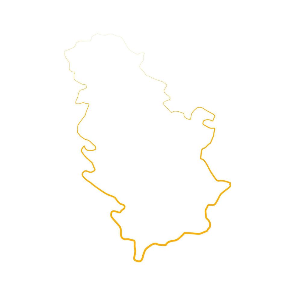 mapa ilustrado da sérvia vetor