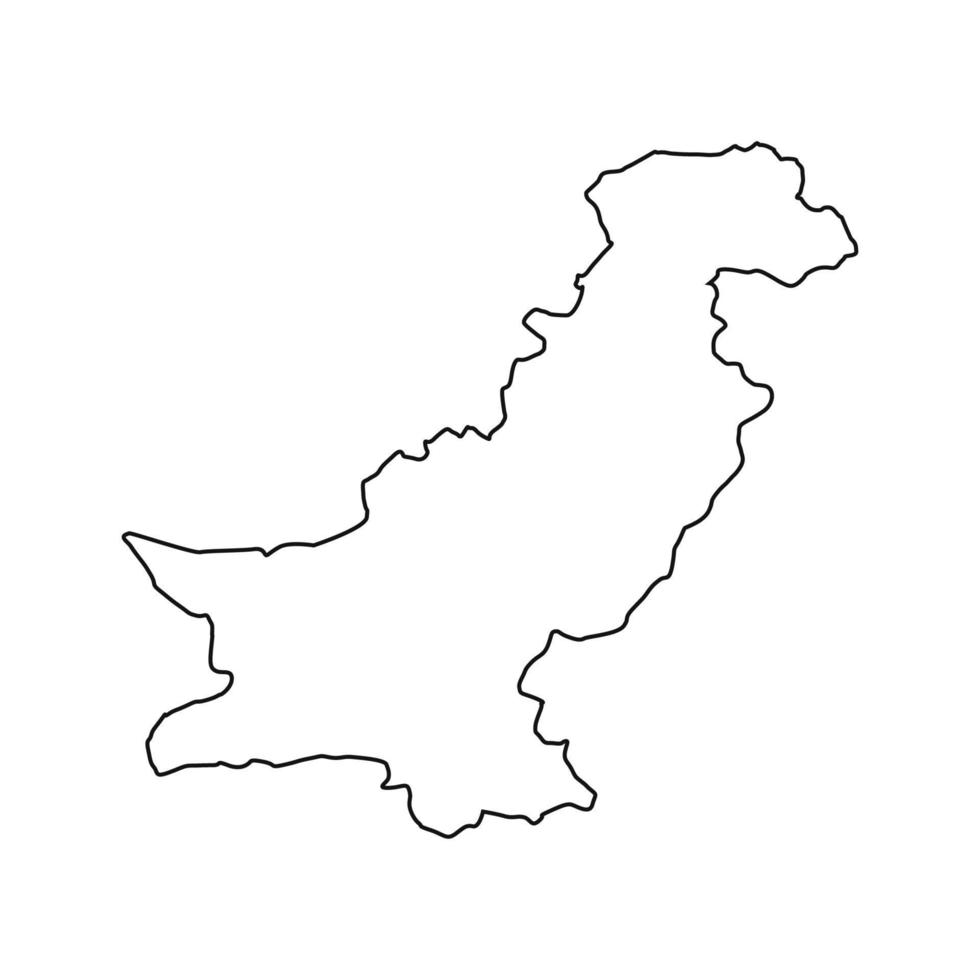 mapa ilustrado do Paquistão vetor