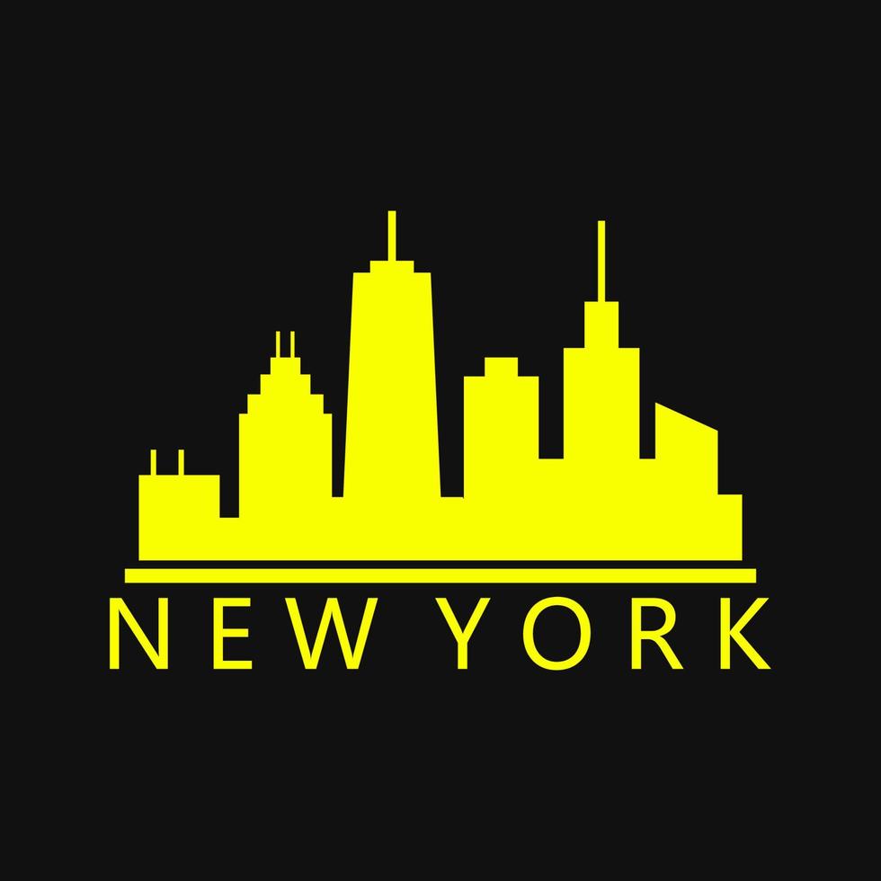 skyline de nova york ilustrado vetor