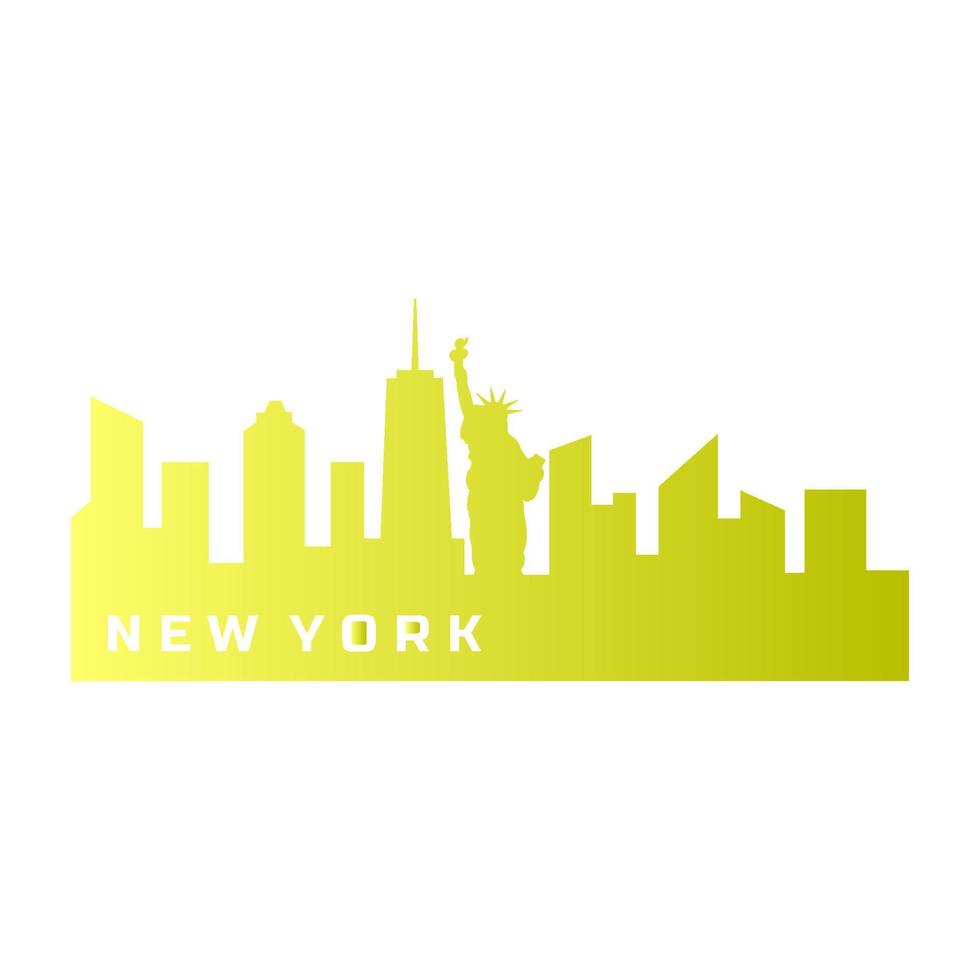 skyline de nova york ilustrado vetor