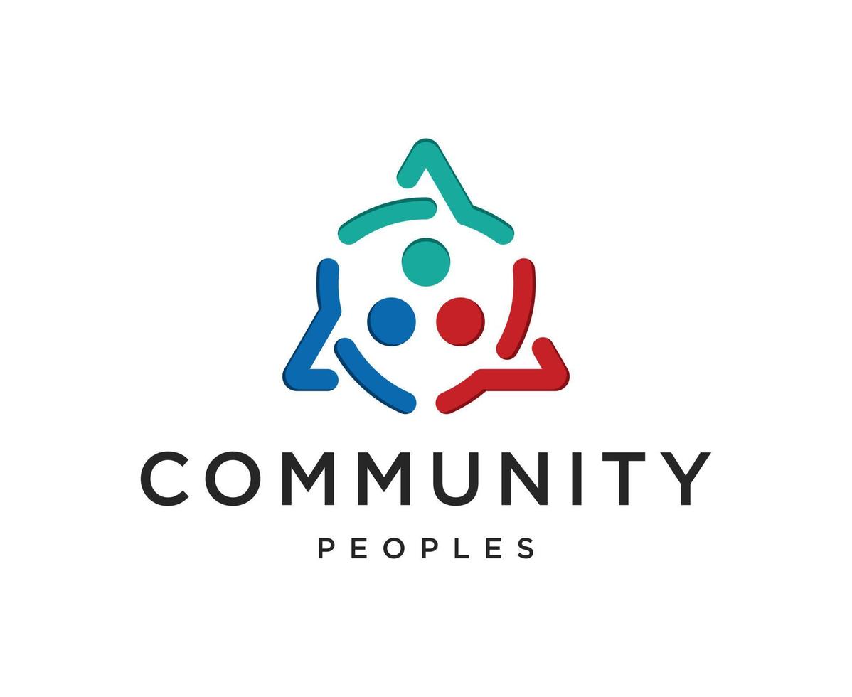comunidade pessoas unidade rede logotipo símbolo ícone vetor modelo