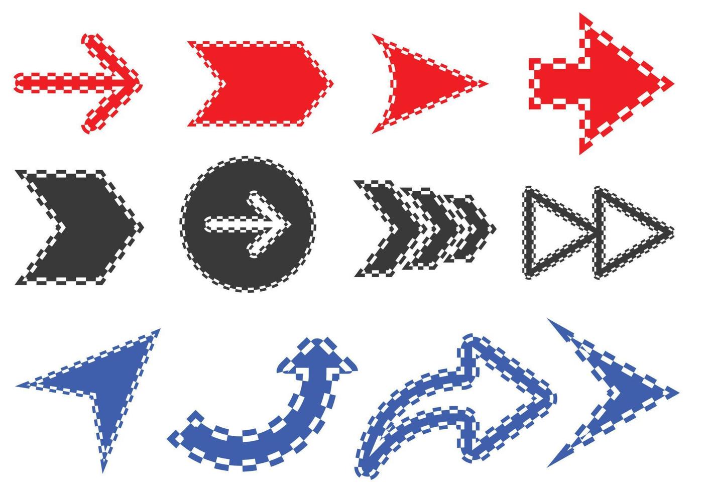 modelo de design de logotipo, ícone e adesivo de seta vetor
