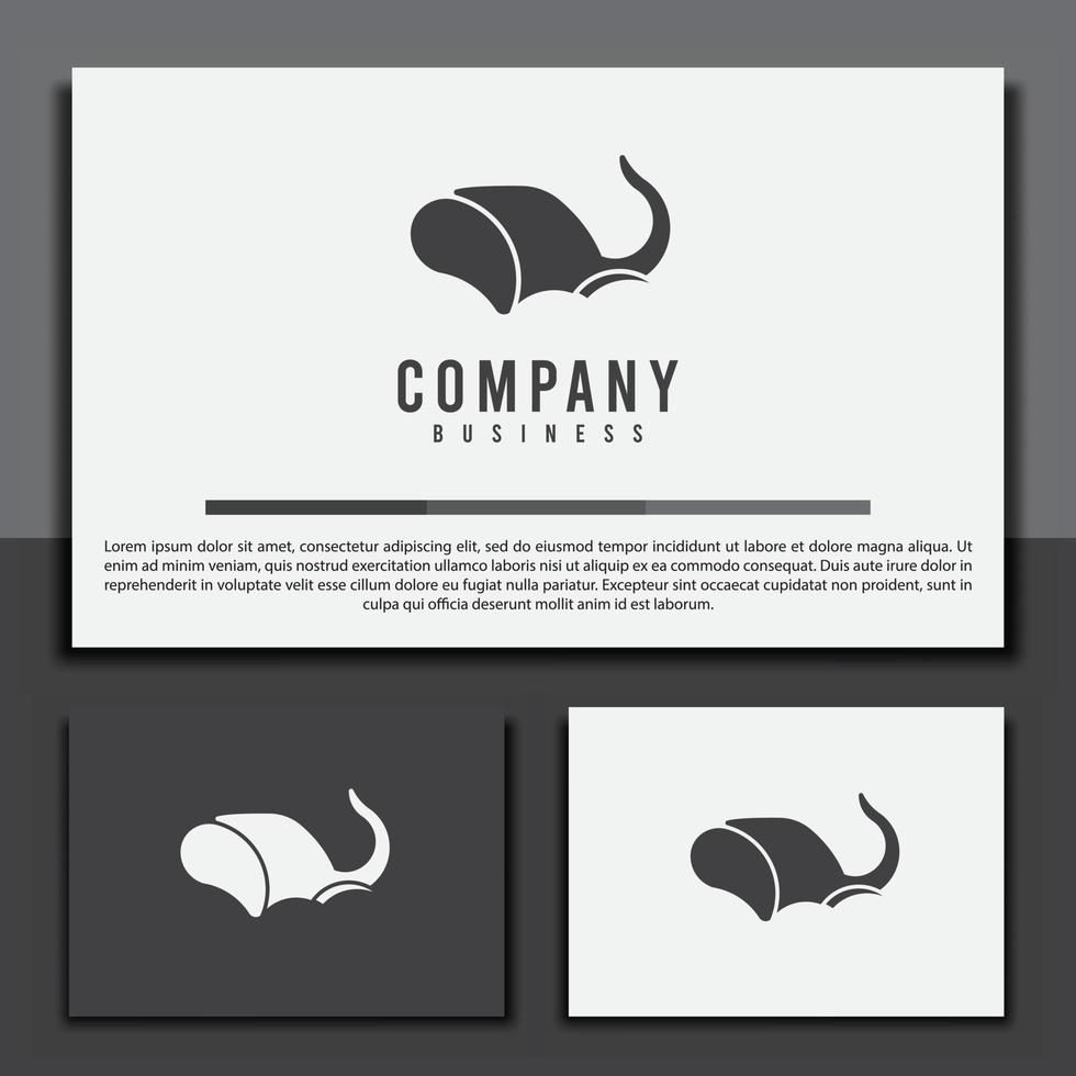 modelo de design de logotipo, com um ícone de elefante, é adequado para suas marcas de esportes e negócios vetor