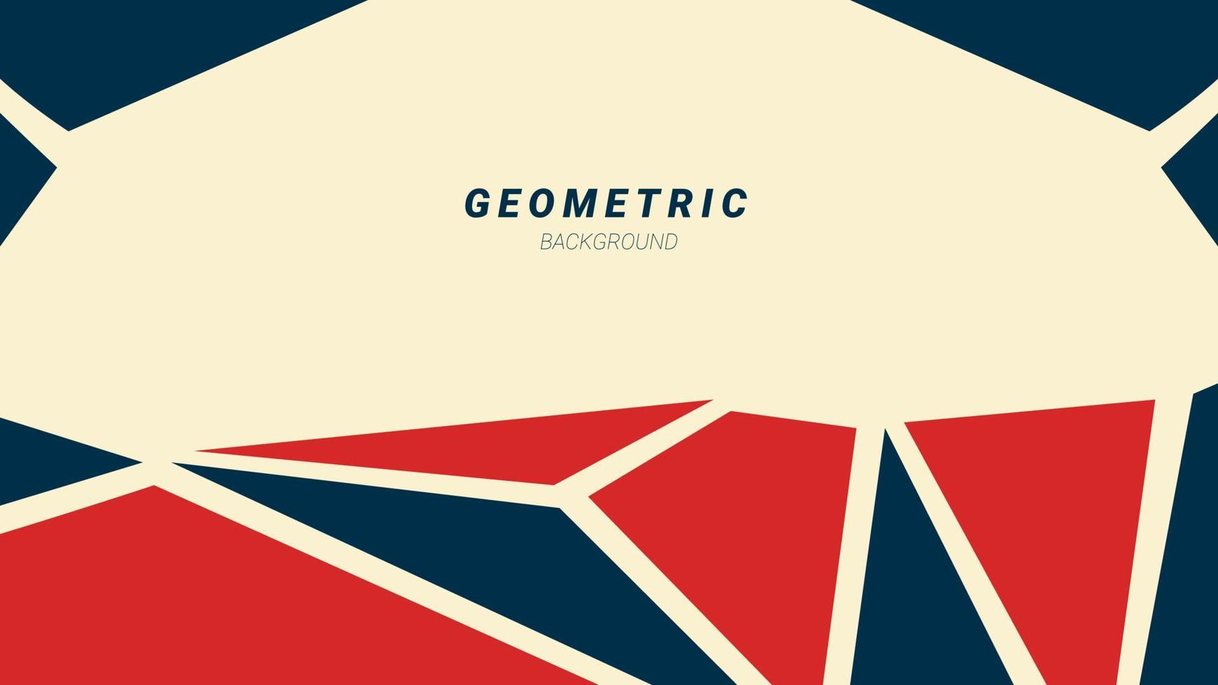 design de fundo azul vermelho geométrico abstrato vetor