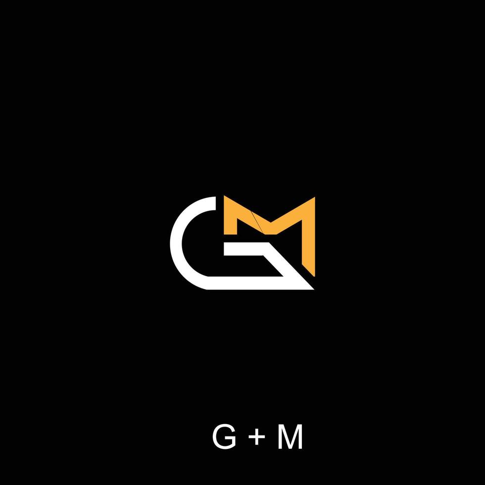 vetores legais de logotipo g e m adequados para logotipos de camisa e marca