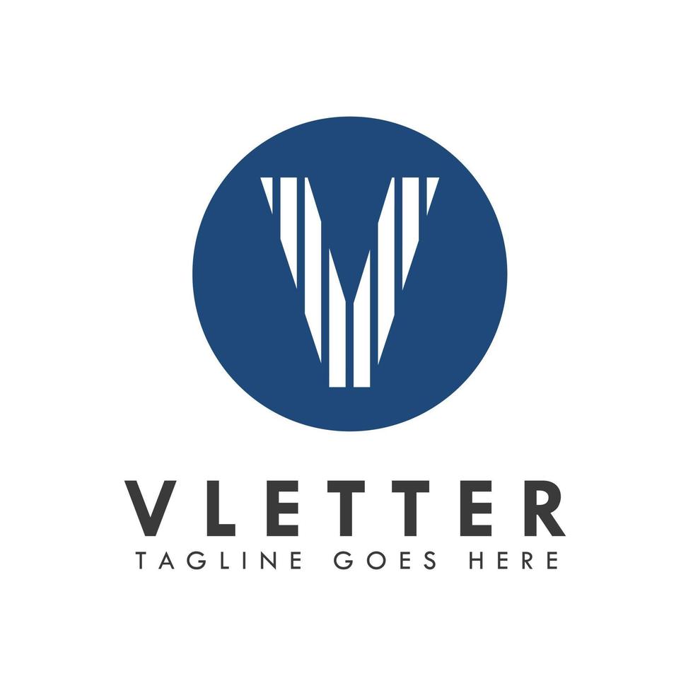 alfabeto v letra logotipo e design de ícone vetor