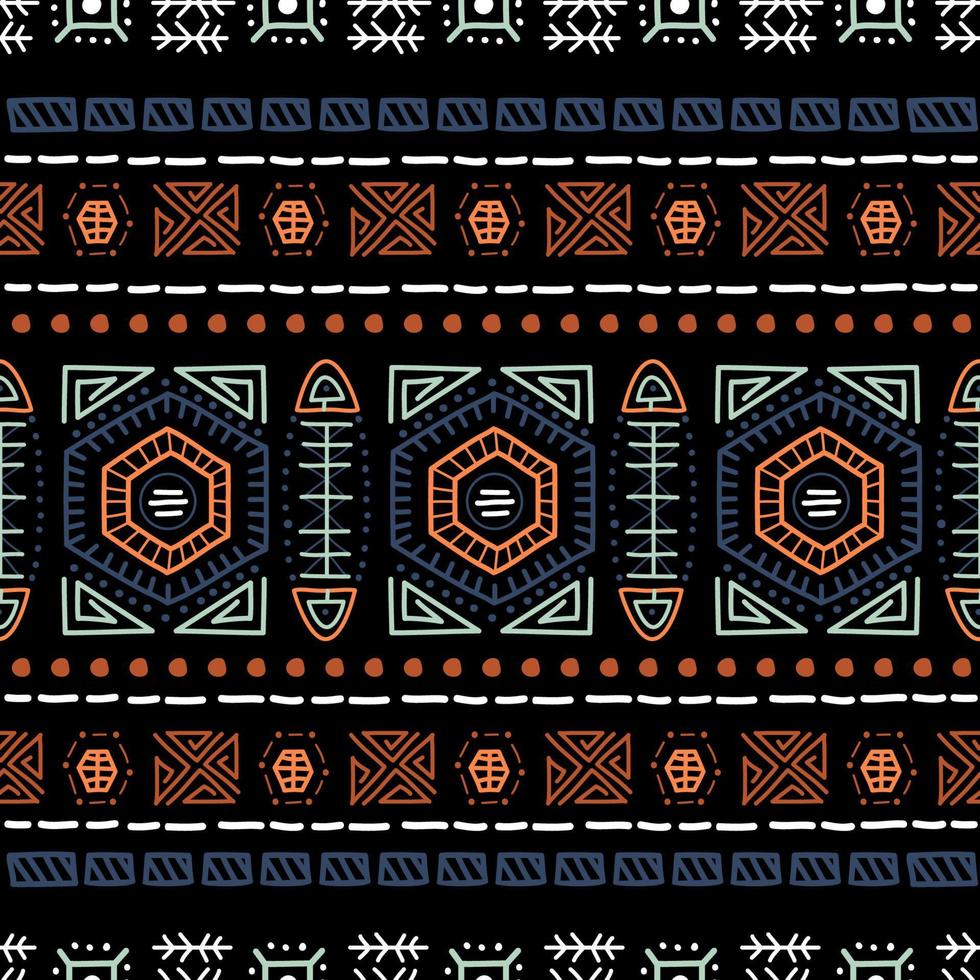 padrão sem emenda navajo. fundo ikat com textura de design tradicional vetor