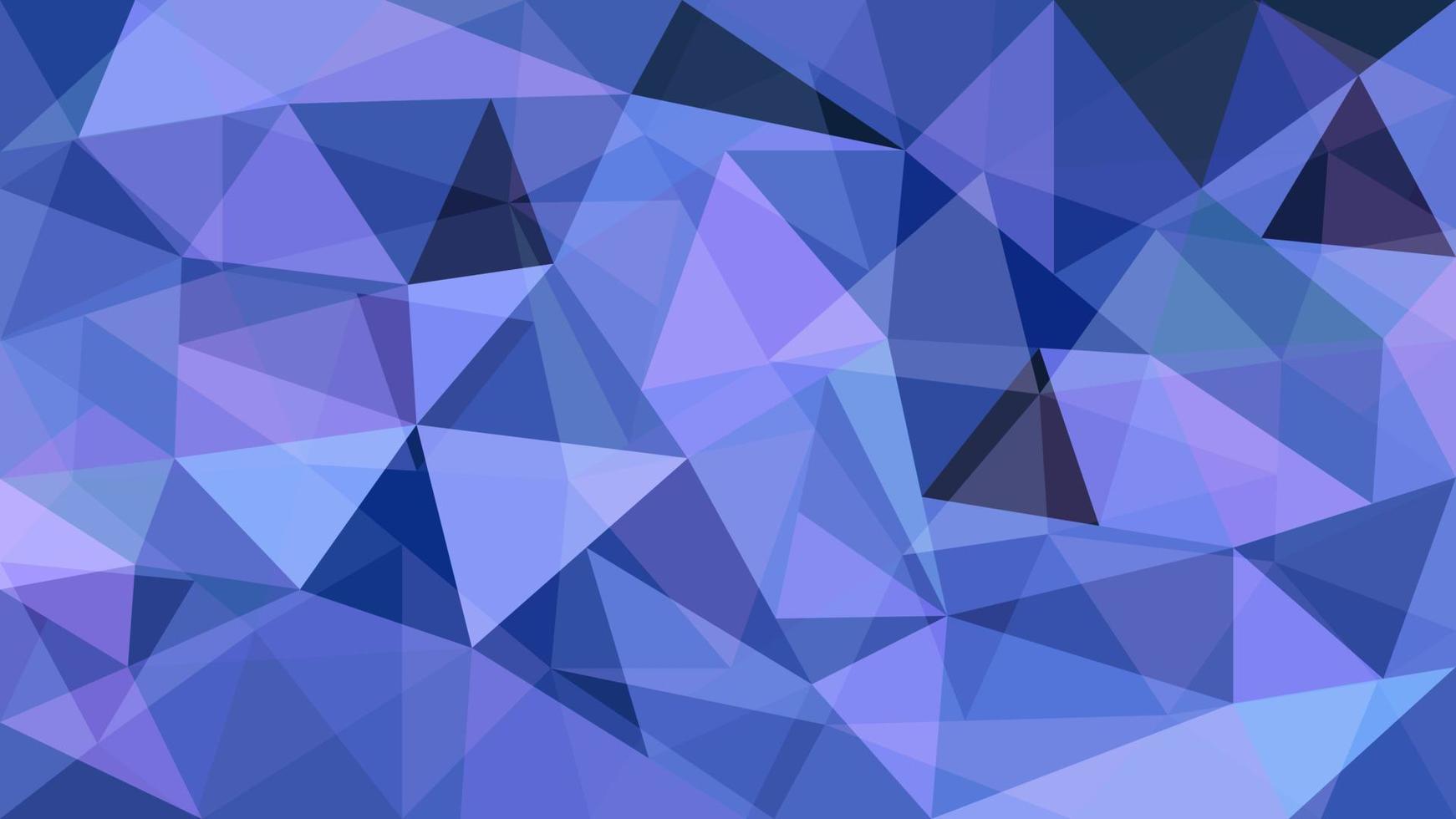 fundo abstrato de baixo poli azul e violeta. muitos triângulos que se cruzam e se sobrepõem. estilo moderno vetor