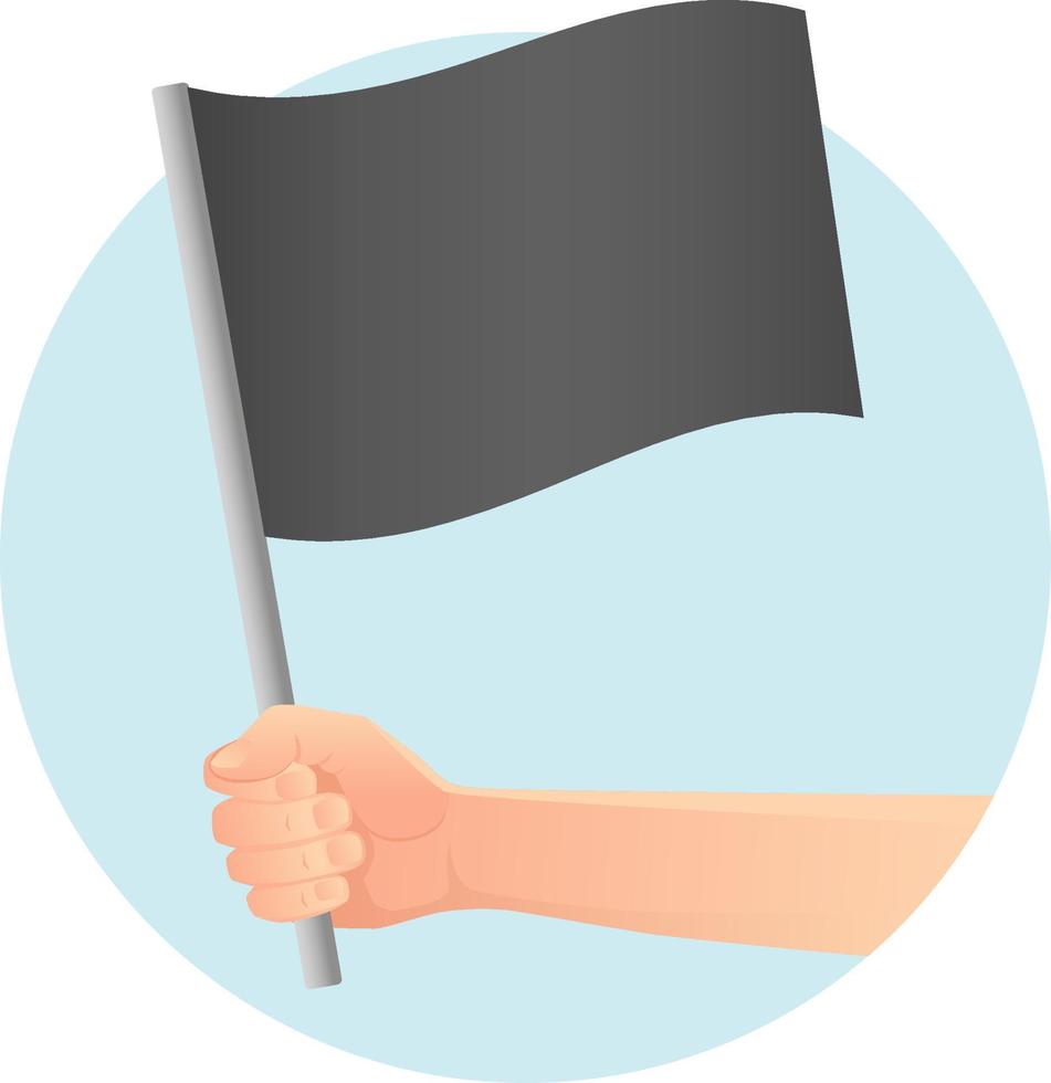 bandeira negra na mão vetor