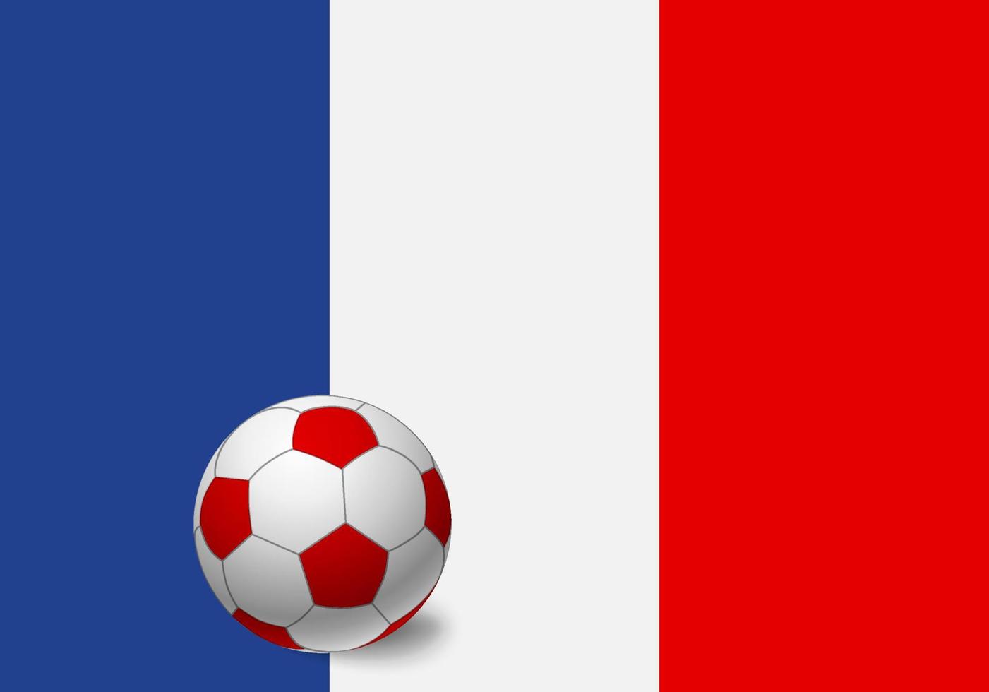 bandeira da frança e bola de futebol vetor