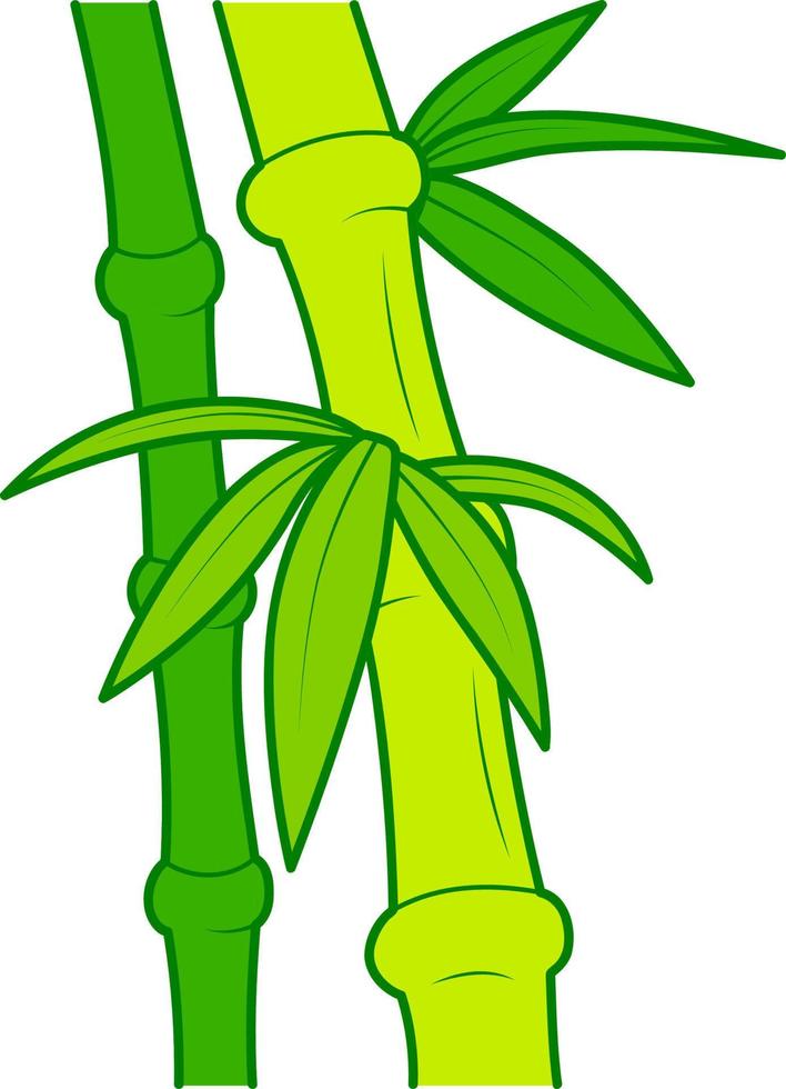 bonito desenho de bambu. clipart de bambu vetor