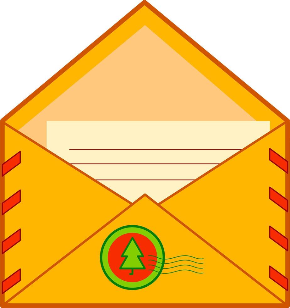 clipart de desenhos animados de natal. vetor de clipart de envelope