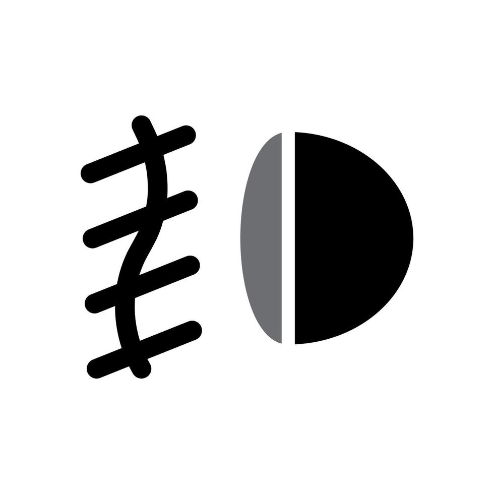 gráfico de ilustração vetorial do ícone da lâmpada de neblina vetor