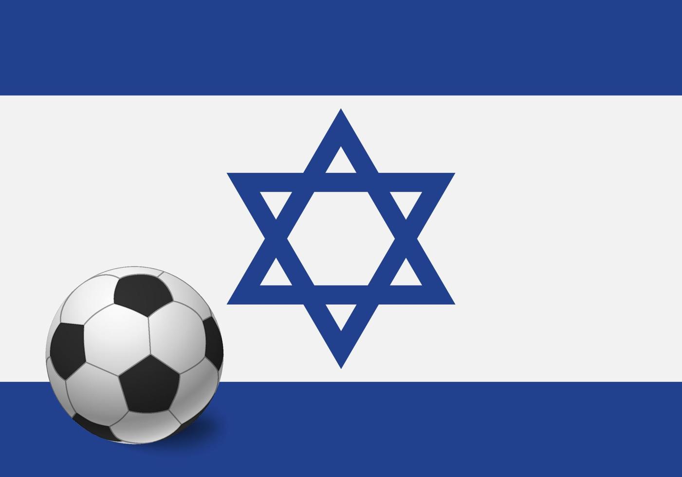 bandeira de israel e bola de futebol vetor