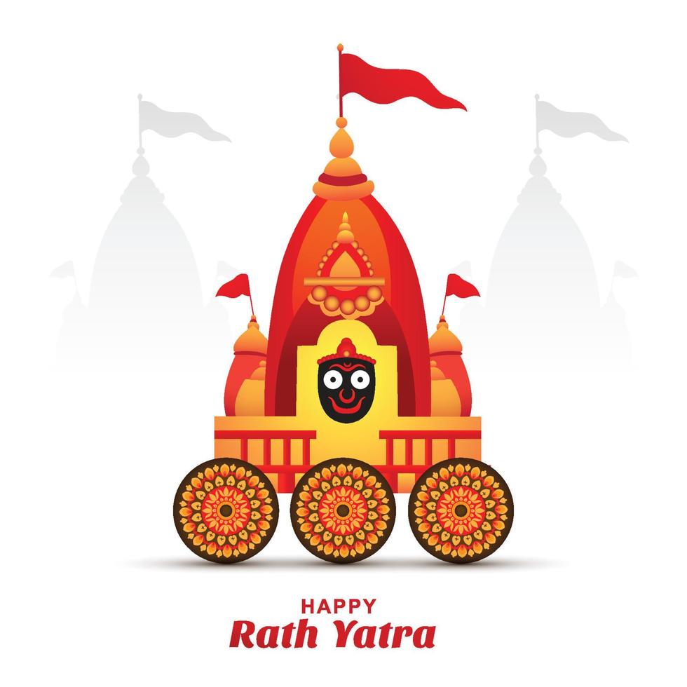 rath yatra lord jagannath festival fundo de férias vetor
