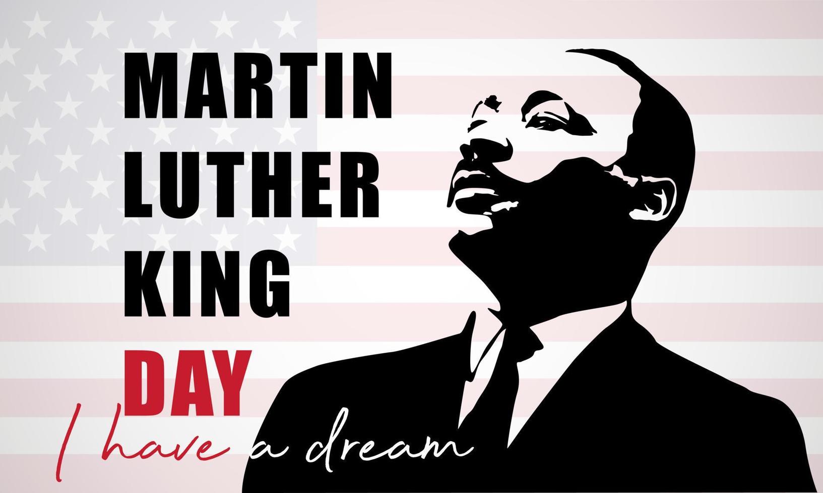 panfleto, banner ou cartaz do dia de martin luther king. ilustração vetorial vetor