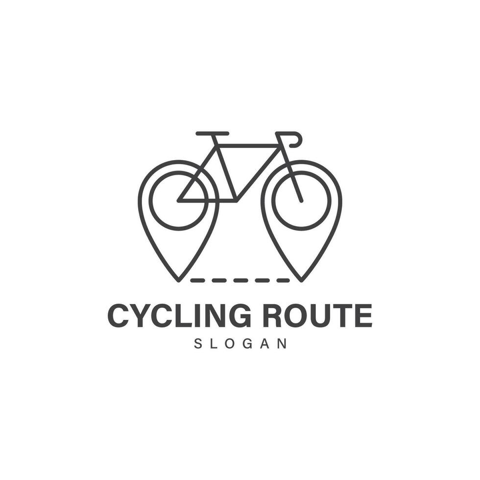 vetor de design de logotipo de rota de ciclismo
