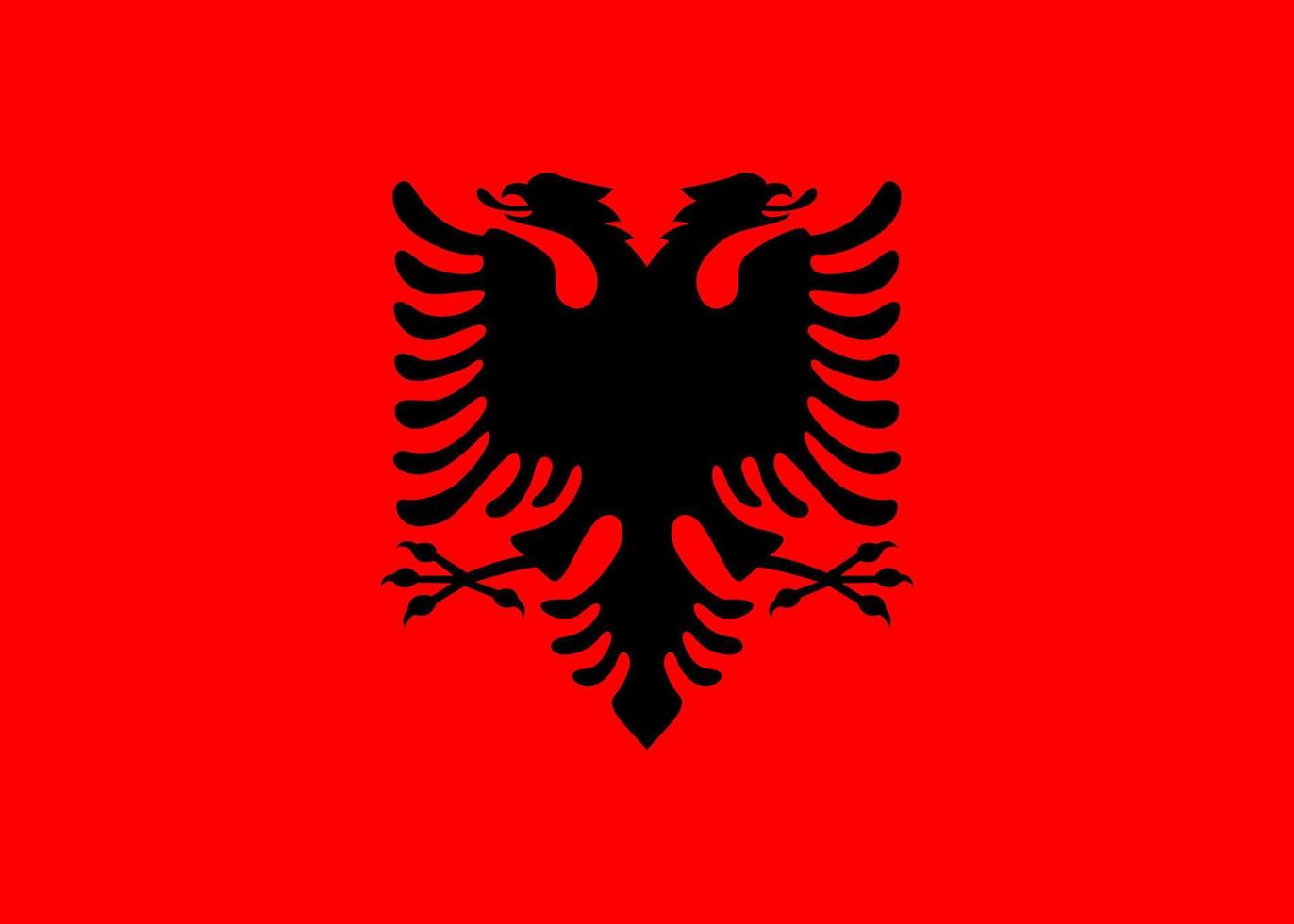ilustração plana da bandeira da albânia vetor