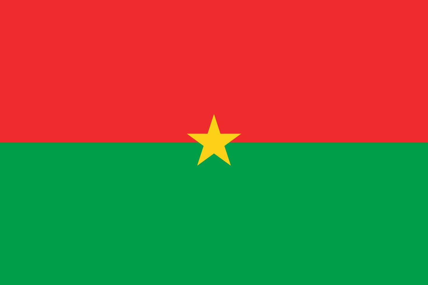 ilustração plana da bandeira de burkina faso vetor