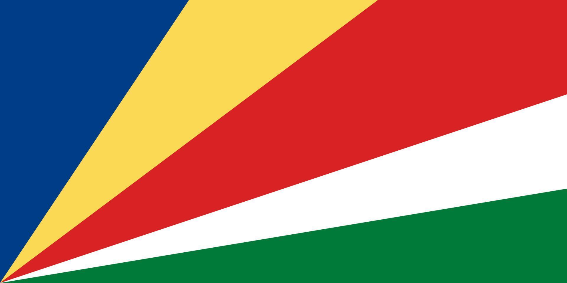 ilustração plana da bandeira de seychelles vetor