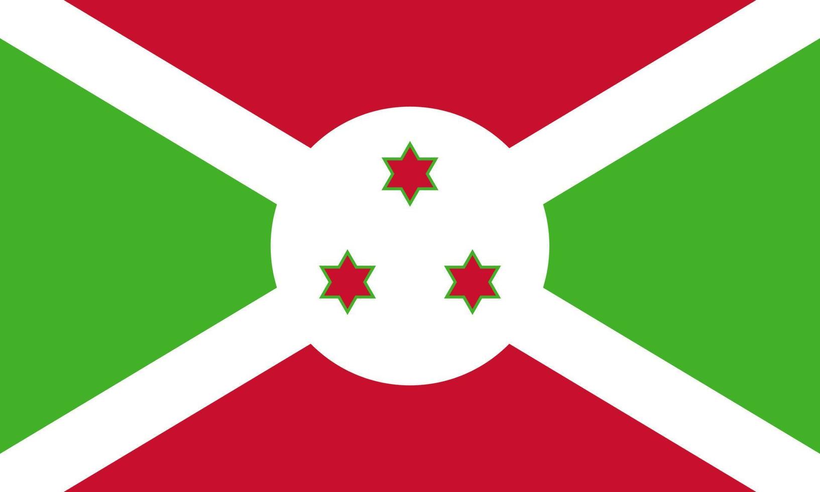 ilustração plana da bandeira do burundi vetor