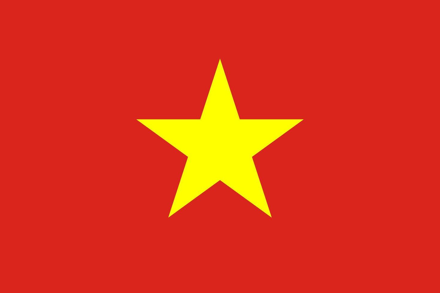 ilustração plana da bandeira do vietnã vetor