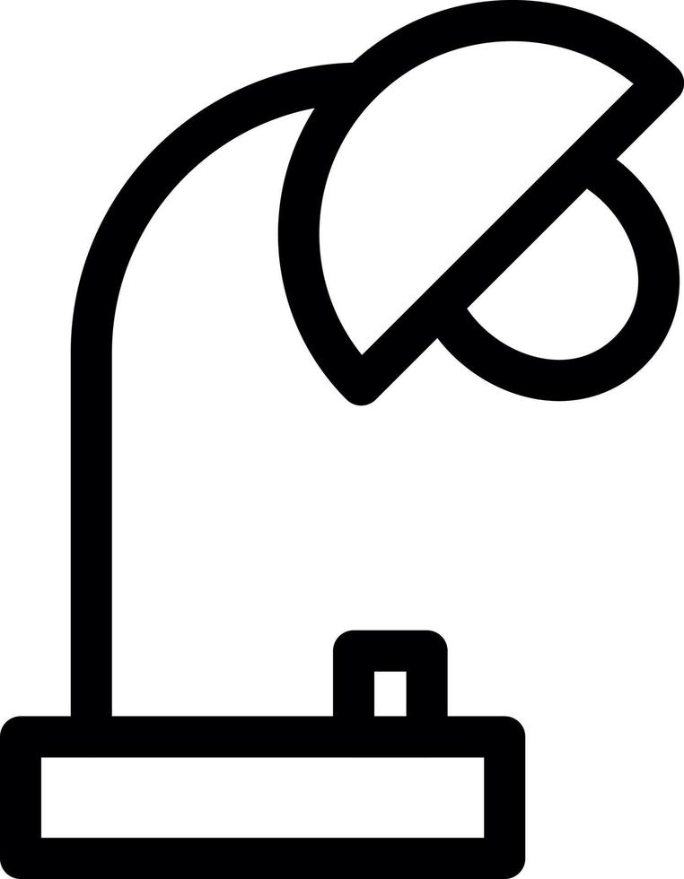 ícone de linha de lâmpada de mesa vetor