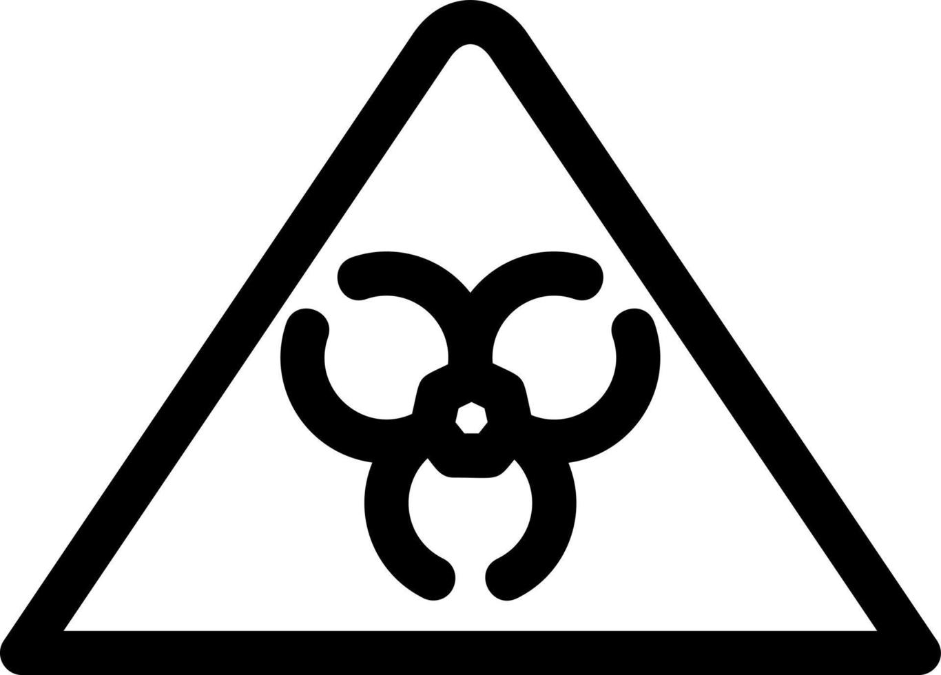 ícone de linha de mercadorias perigosas vetor