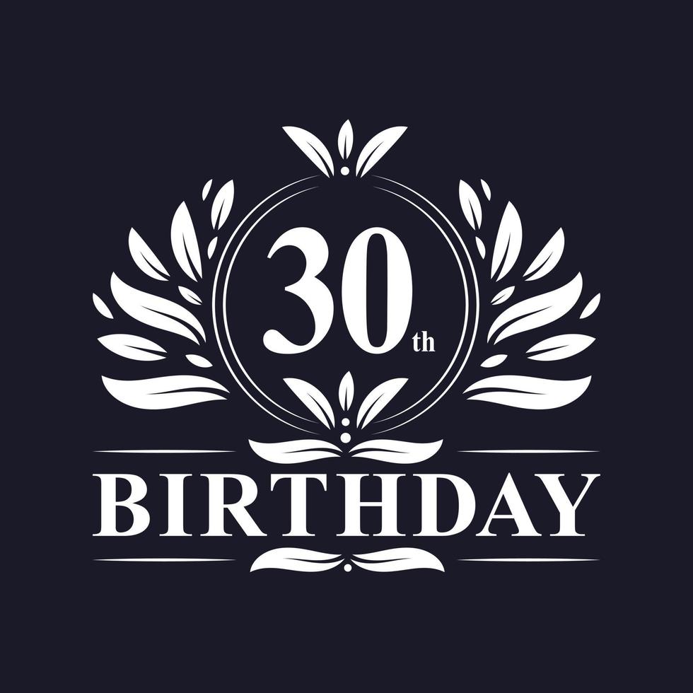 logotipo de aniversário de 30 anos, celebração de aniversário de 30 anos. vetor
