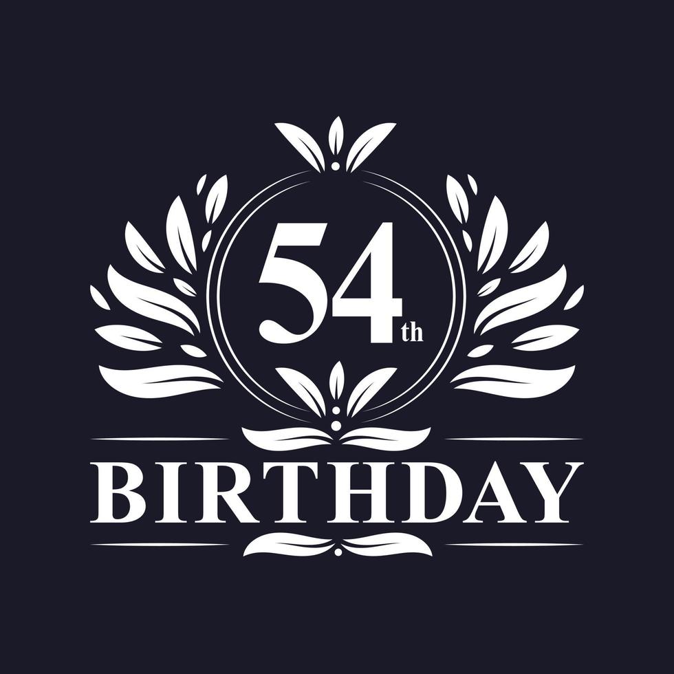 logotipo de aniversário de 54 anos, comemoração de 54 anos. vetor