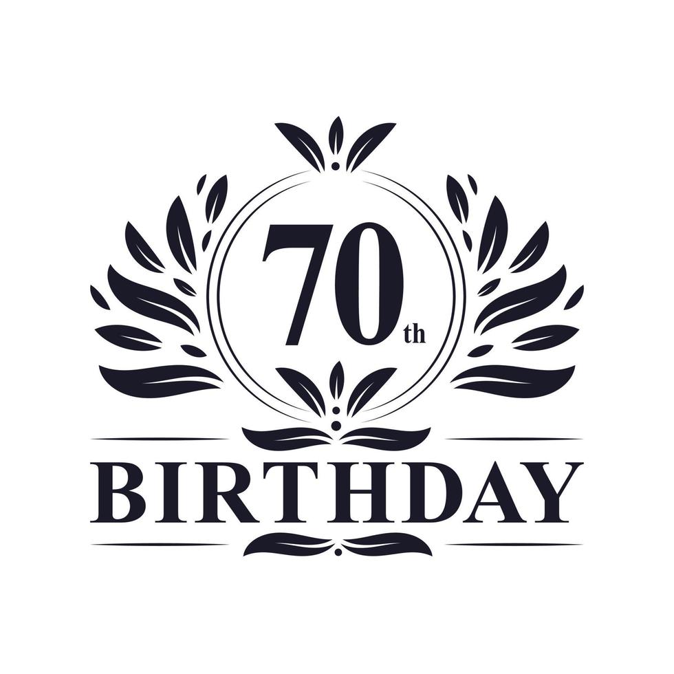 logotipo de aniversário de 70 anos, comemoração de aniversário de 70 anos. vetor