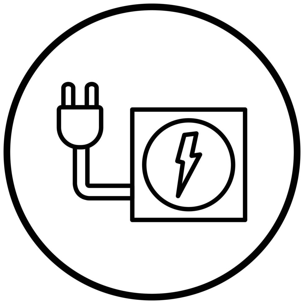 estilo de ícone de eletricidade vetor