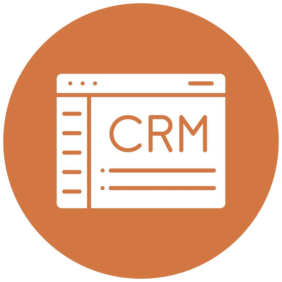 estilo de ícone de crm vetor