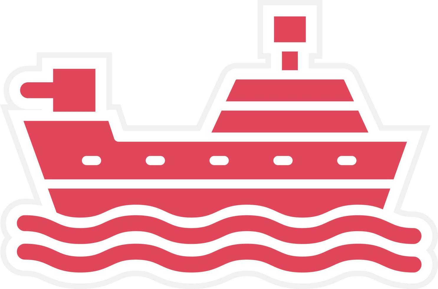 estilo de ícone de navio do exército vetor