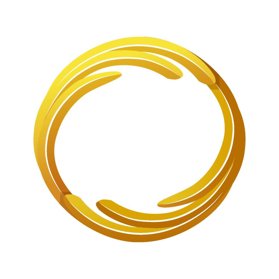 avatar de jogo de ouro, modelo de moldura redonda para jogo. ilustração vetorial simples moldura de ouro vazia para design gráfico de jogos. vetor
