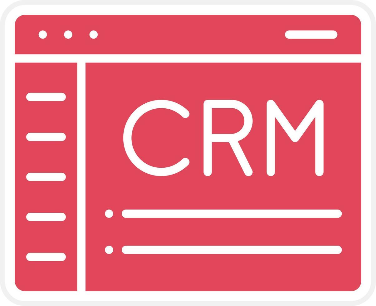 estilo de ícone de crm vetor