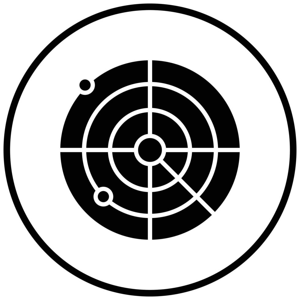 estilo de ícone de radar do exército vetor