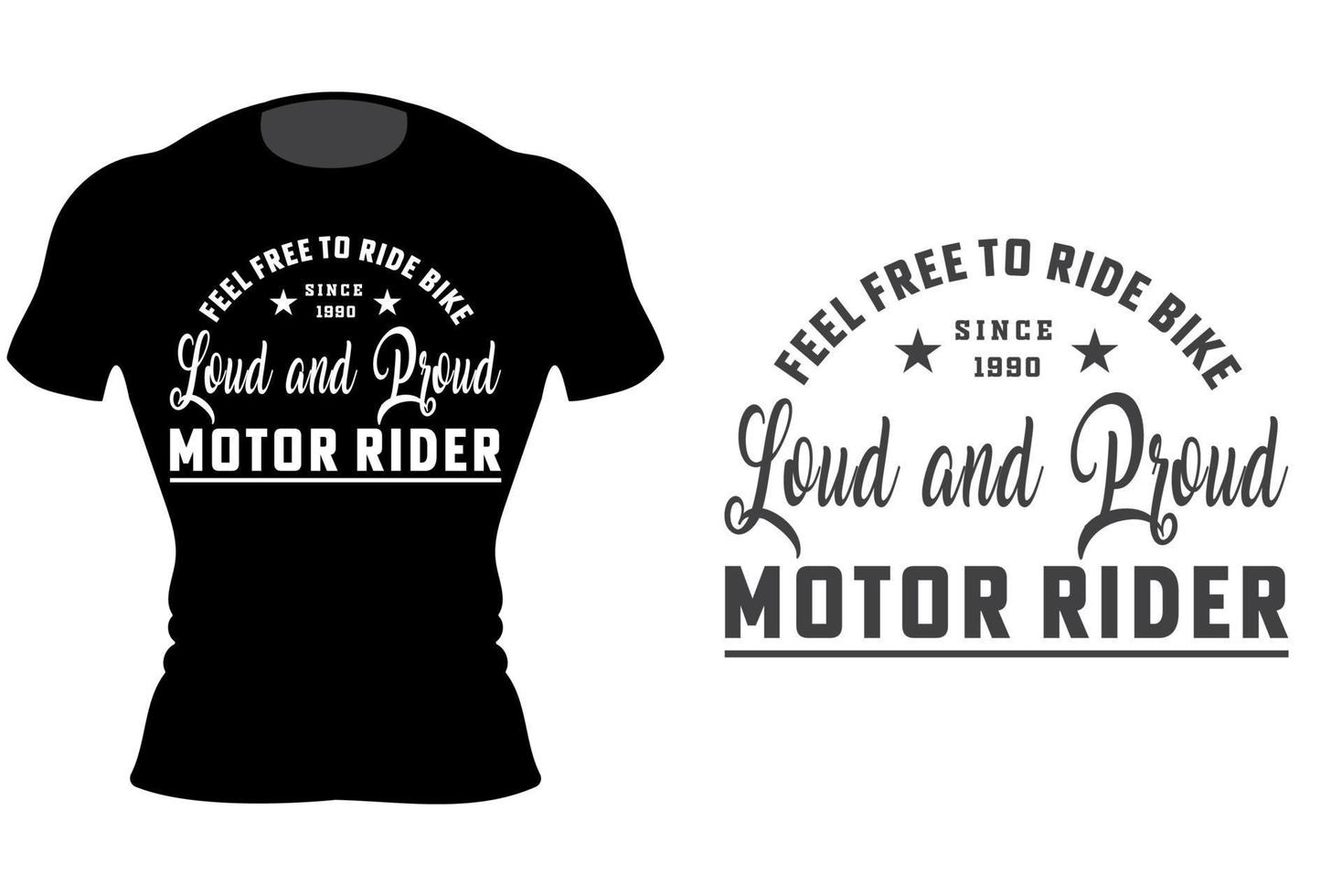 design de camiseta de motocicleta design de camiseta de vida de bicicleta vetor