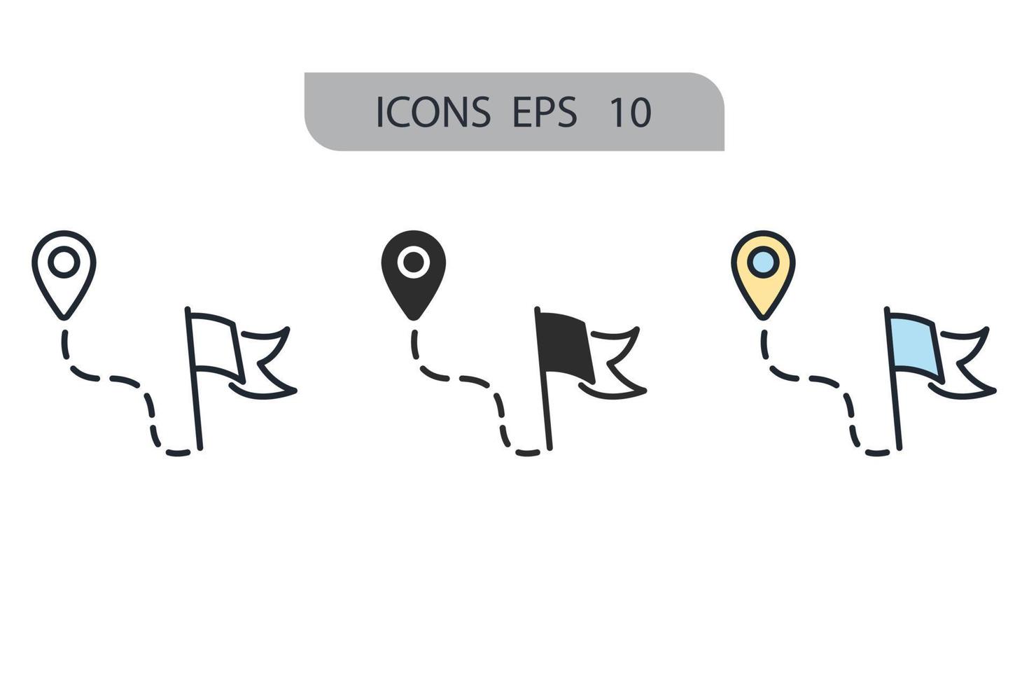 ícones do rastreador gps símbolo elementos vetoriais para infográfico web vetor