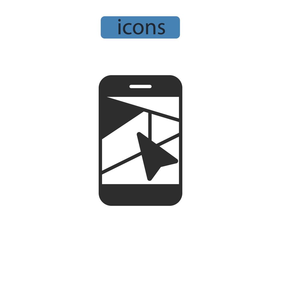 elementos de vetor de símbolo de ícones de navegador para web infográfico